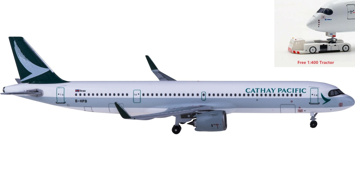 (Rare)1:400 AeroClassics AC419898 Cathay Pacific Airbus A321neo B-HPB+Free Tractor