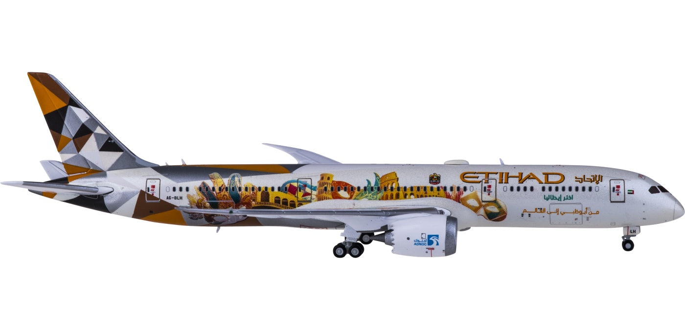 1:400 JC Wings XX4255 Etihad Airways Boeing 787-9 Dreamliner A6-BLH Choose Italy Livery+Free Tractor