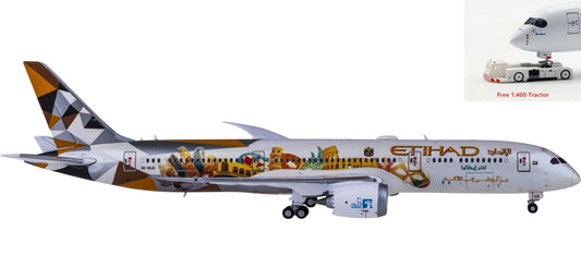 1:400 JC Wings XX4255 Etihad Airways Boeing 787-9 Dreamliner A6-BLH Choose Italy Livery+Free Tractor