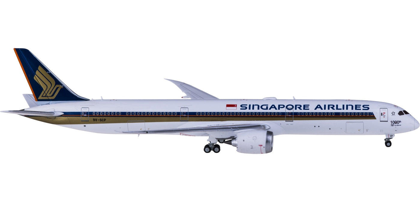 1:400 JC Wings EW478X003 Singapore Airlines Boeing 787-10 Dreamliner 9V-SCP 10000TH Aircraft Model+Free Tractor