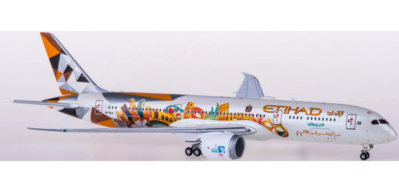 1:400 JC Wings XX4255 Etihad Airways Boeing 787-9 Dreamliner A6-BLH Choose Italy Livery+Free Tractor