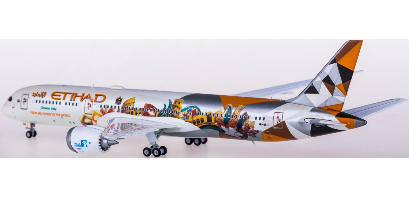 1:400 JC Wings XX4255 Etihad Airways Boeing 787-9 Dreamliner A6-BLH Choose Italy Livery+Free Tractor