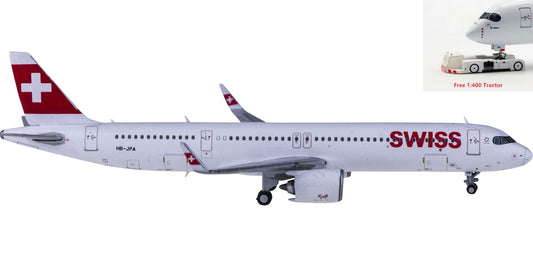 1:400 JC Wings EW421N007 Swiss Airbus A321neo HB-JPA+Free Tractor