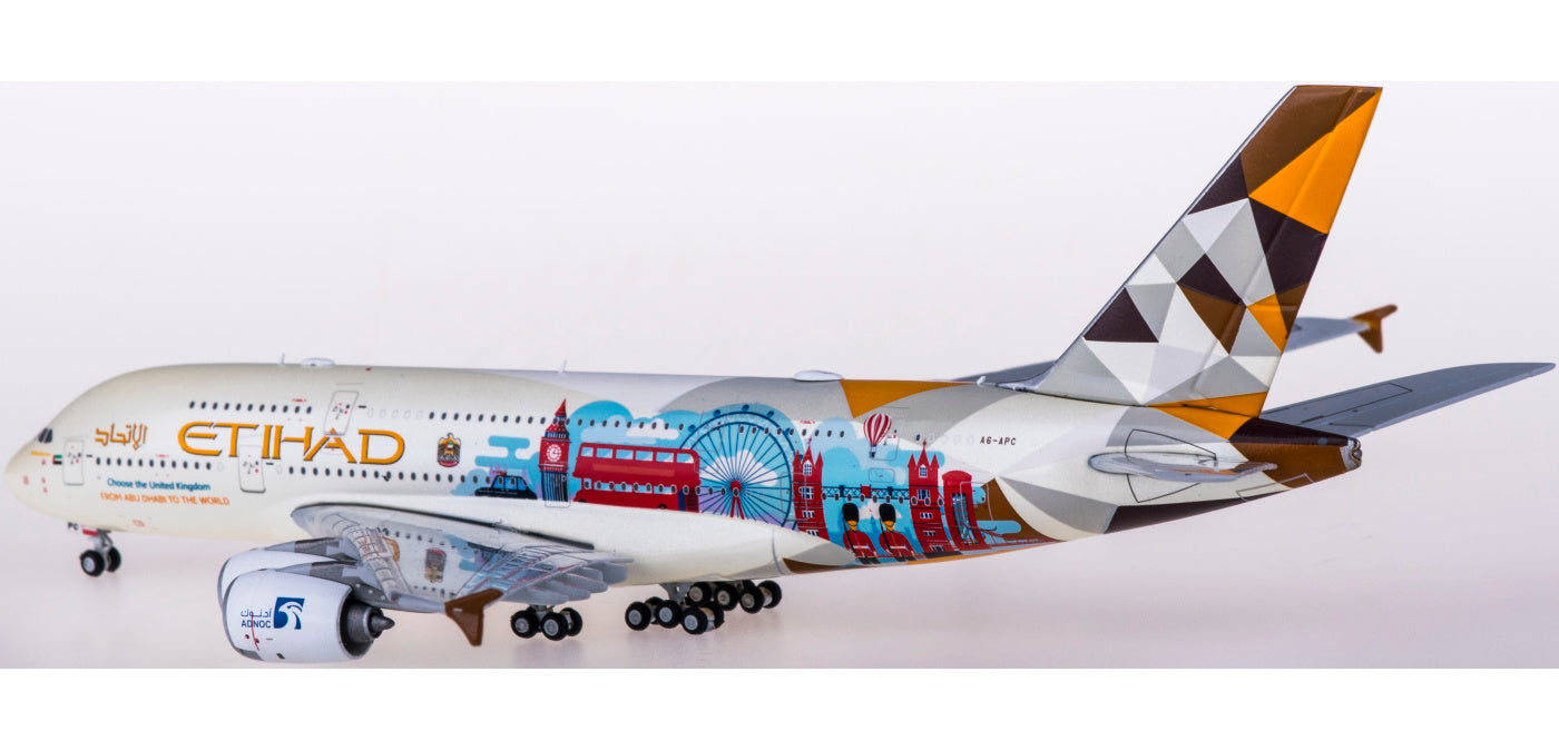 1:400 JC Wings XX4254 Etihad Airways Airbus A380 A6-APC Choose the United Kingdom+Free Tractor