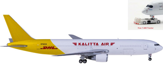 1:400 Phoenix PH04374 Kalitta Air Boeing 767-300ER N762CK DHL+Free Tractor