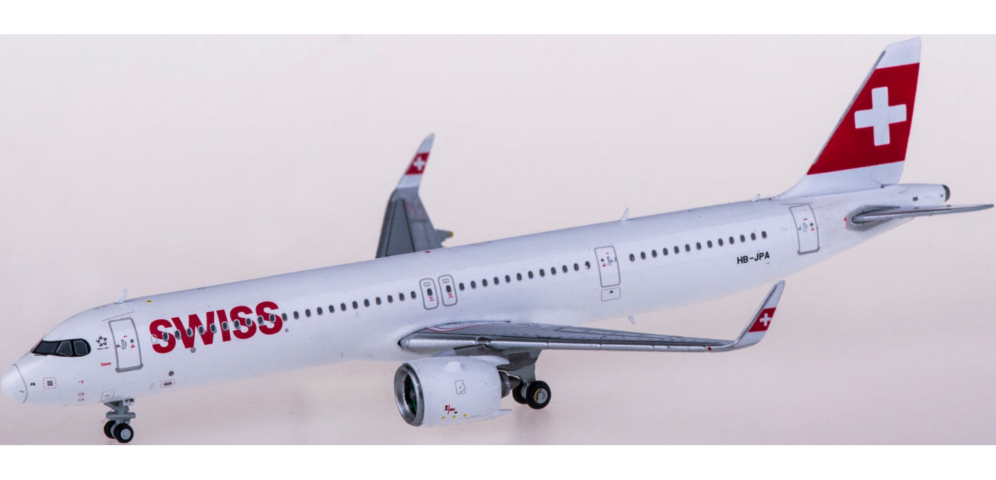 1:400 JC Wings EW421N007 Swiss Airbus A321neo HB-JPA+Free Tractor