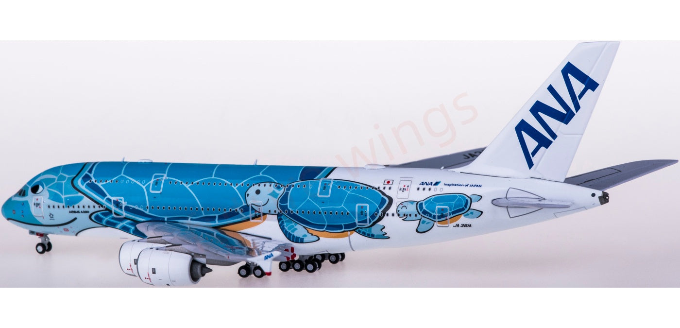 1:400 JC Wings EW4388006 ANA Airbus A380 JA381A Lani Aircraft Model+Free Tractor