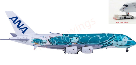 1:400 JC Wings EW4388007 ANA Airbus A380 JA382A Kai Aircraft Model+Free Tractor