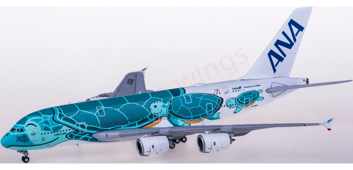 1:400 JC Wings EW4388007 ANA Airbus A380 JA382A Kai Aircraft Model+Free Tractor