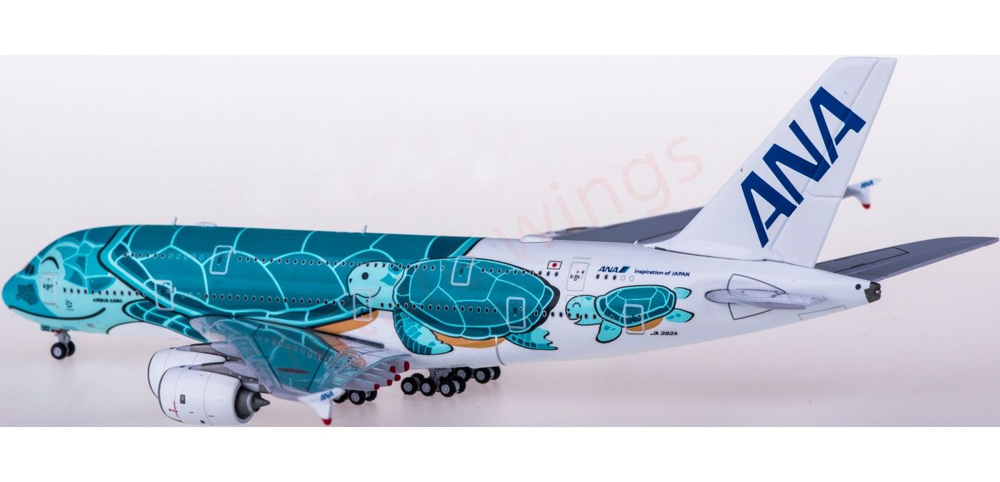 1:400 JC Wings EW4388007 ANA Airbus A380 JA382A Kai Aircraft Model+Free Tractor