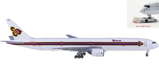 1:400 JC Wings LH4172 Thai Airways Boeing 777-300 HS-TKE Aircraft Model+Free Tractor