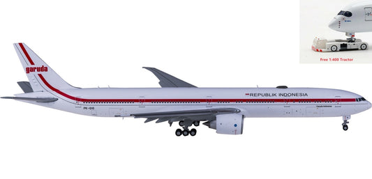 1:400 JC Wings LH4202A Garuda Indonesia Boeing 777-300ER PK-GIG "Flaps Down"+Free Tractor