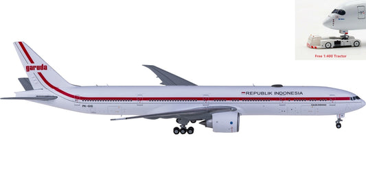 1:400 JC Wings LH4202 Garuda Indonesia Boeing 777-300ER PK-GIG+Free Tractor