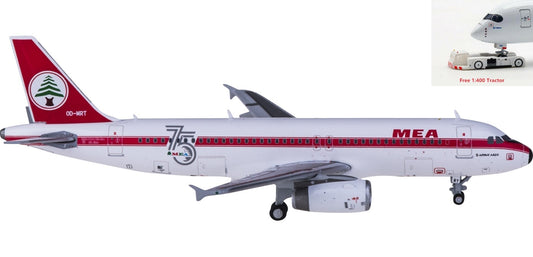 1:400 JC Wings XX4464 Middle East Airlines Airbus A320 OD-MRT+Free Tractor