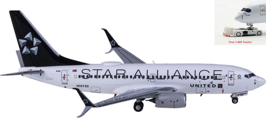 1:400 NG Models NG77005 United Airlines Boeing 737-700 N13720 "STAR ALLIANCE"+Free Tractor