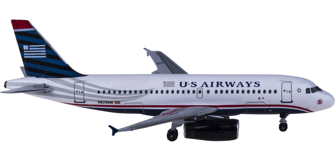 (Rare)1:400 AeroClassics BBX41613 US Airways Airbus A319 N829AW+Free Tractor