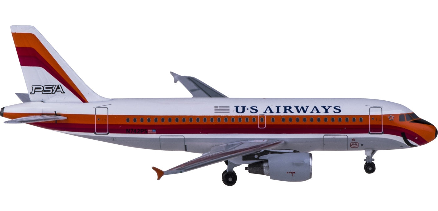 (Rare)1:400 AeroClassics BBX41604 US Airways Airbus A319 N742PS PSA+Free Tractor