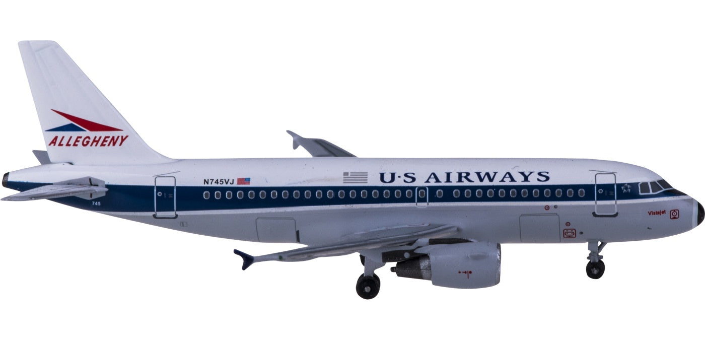 (Rare)1:400 AeroClassics BBX41608 US Airways  Airbus A319 N745VJ Allegheny+Free Tractor