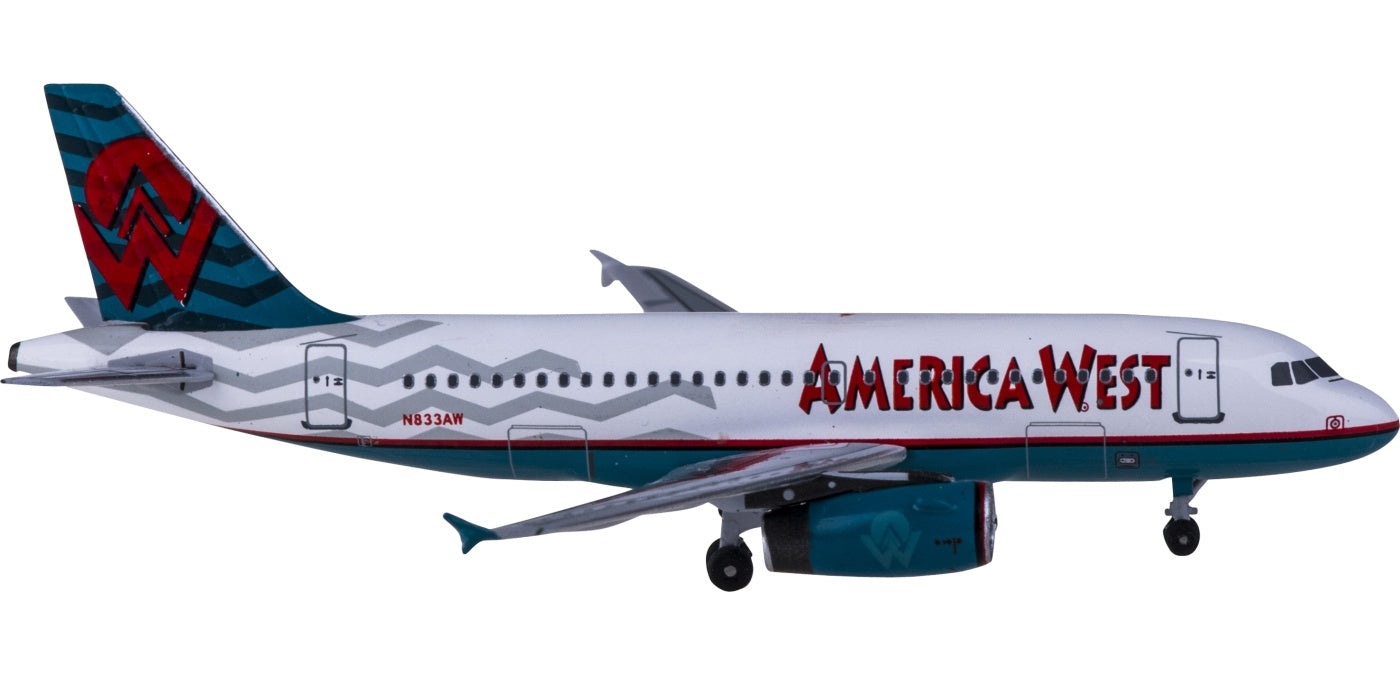 (Rare)1:400 AeroClassics BBX41611 America West Airlines Airbus A319 N833AW+Free Tractor