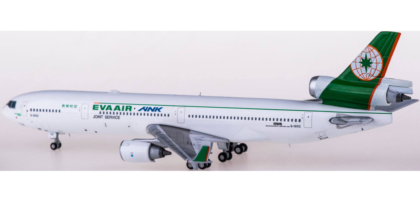 1:400 JC Wings XX4191 EVA Air McDonnell Douglas MD-11 B-16102 Aircraft Model+Free Tractor