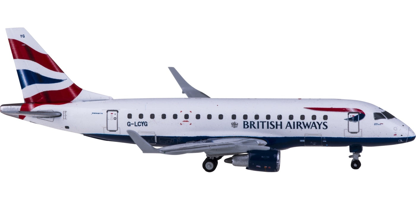 (Rare)1:400 Geminijets GJBAW1517 British Airways Embraer ERJ-170 G-LCYG+Free Tractor