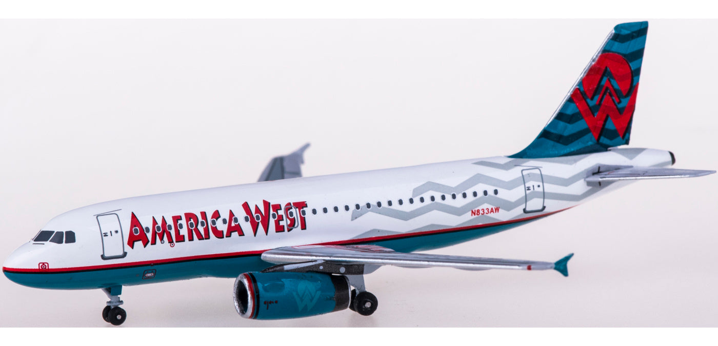 (Rare)1:400 AeroClassics BBX41611 America West Airlines Airbus A319 N833AW+Free Tractor