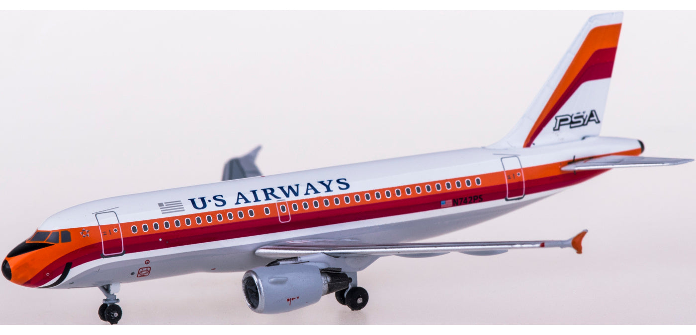 (Rare)1:400 AeroClassics BBX41604 US Airways Airbus A319 N742PS PSA+Free Tractor