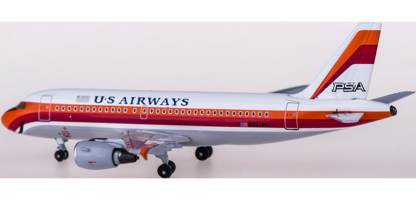 (Rare)1:400 AeroClassics BBX41604 US Airways Airbus A319 N742PS PSA+Free Tractor