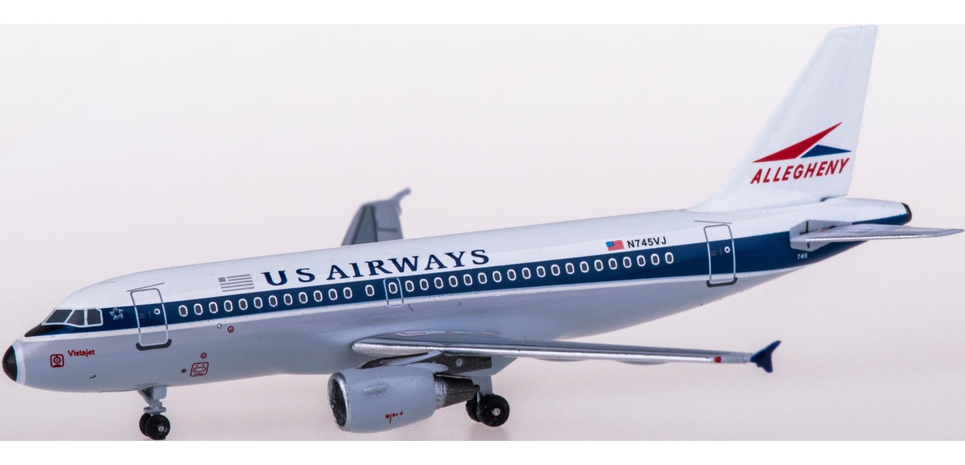 (Rare)1:400 AeroClassics BBX41608 US Airways  Airbus A319 N745VJ Allegheny+Free Tractor