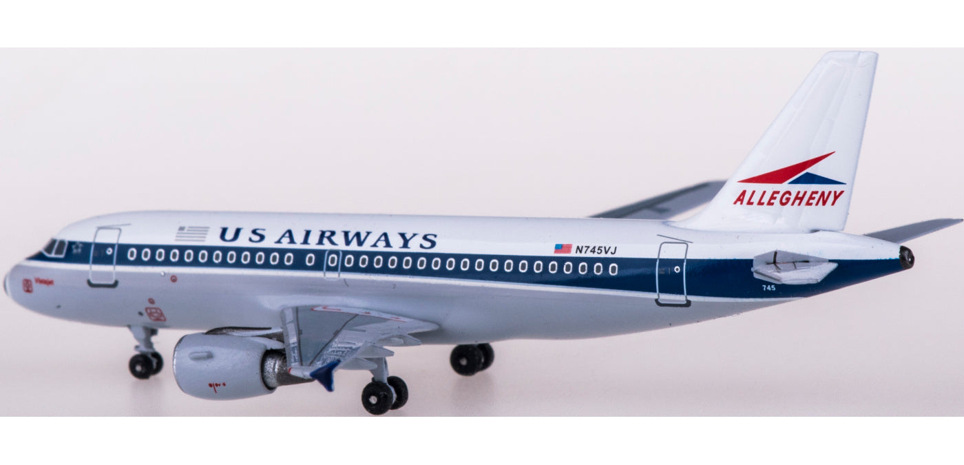 (Rare)1:400 AeroClassics BBX41608 US Airways  Airbus A319 N745VJ Allegheny+Free Tractor