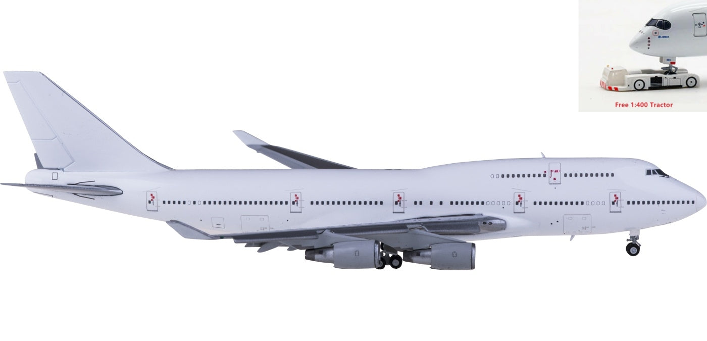 1:400 JC Wings BK2007A Boeing 747-400 GE Engine Blank Flaps Down+Free Tractor