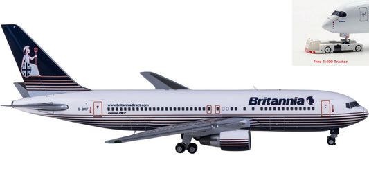 1:400 JC Wings XX4275 Britannia Boeing 767-200ER G-BRIF+Free Tractor