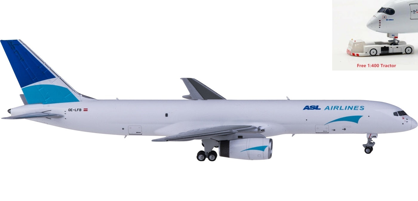 1:400 NG Models NG53172 ASL Airlines Boeing 757-200F OE-LFB+Free Tractor