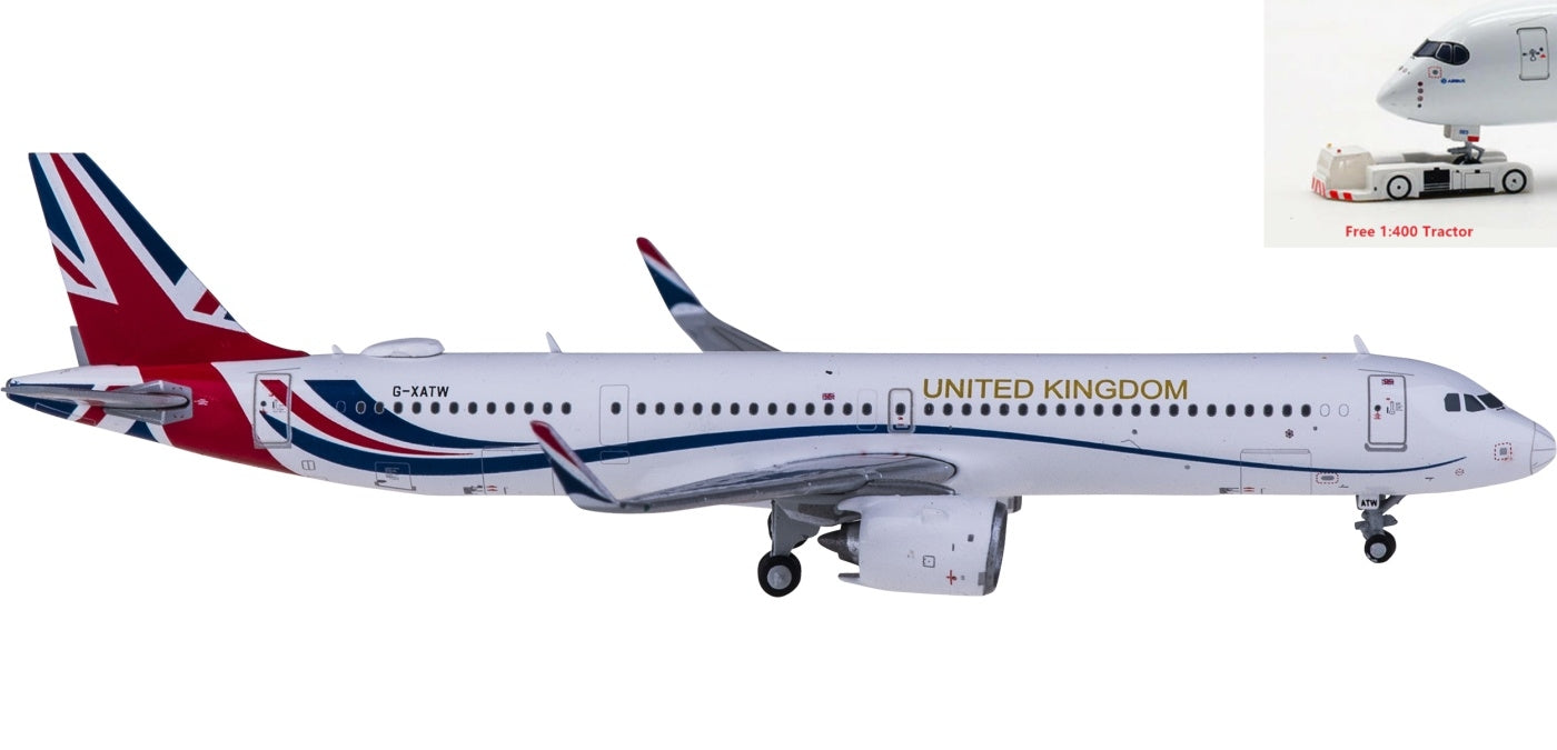 1:400 Geminijets GMRAF111 RAF Royal Air Force Airbus A321neo G-XATW+Free Tractor