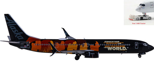 1:400 NG Models NG79003 Alaska Airlines Boeing 737-900ER N492AS+Free Tractor
