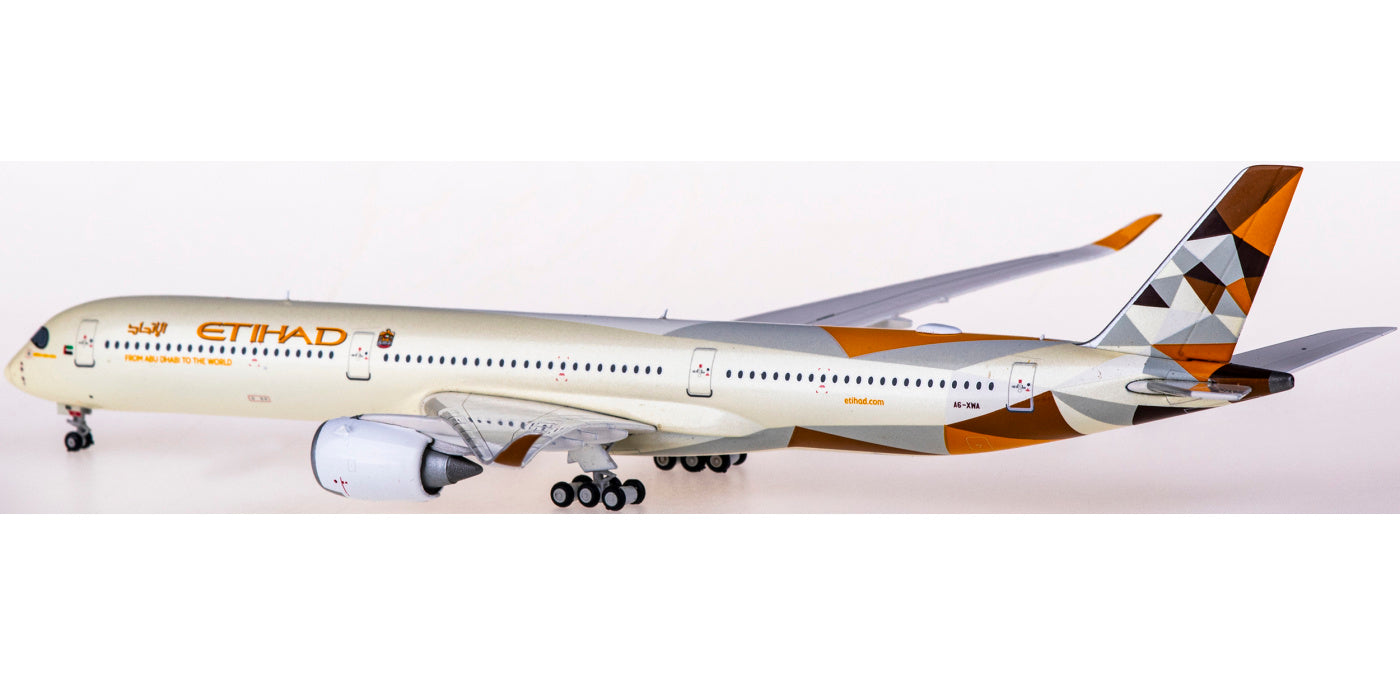 1:400 JC Wings XX4187 Etihad Airways Airbus A350-1000XWB A6-XWA+Free Tractor