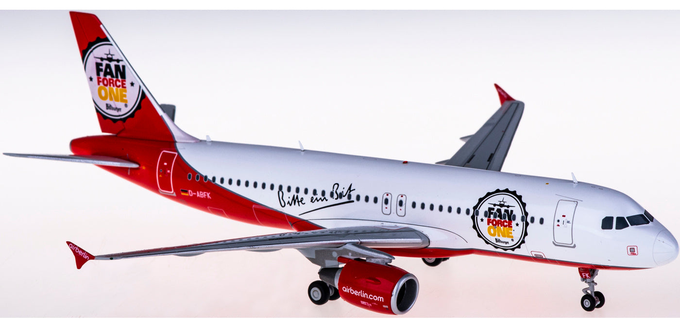 1:200 JC Wings LH2202 Air Berlin Airbus A320 D-ABFK Fan Force One