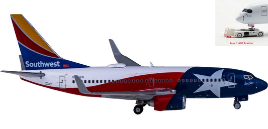 1:400 Geminijets GJSWA2019 Southwest Airlines Boeing 737-700 N931WN Lone Star One+Free Tractor