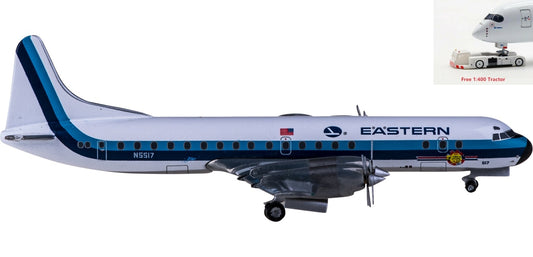 1:400 Geminijets GJEAL373 Eastern AirLines Lockheed L-188 Electra N5517+Free Tractor