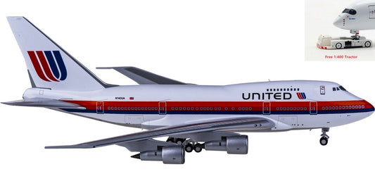 1:400 NG Models NG07013 United Airlines Boeing 747SP N140UA+Free Tractor