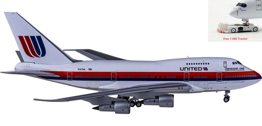 1:400 NG Models NG07015 United Airlines Boeing 747SP N147UA+Free Tractor