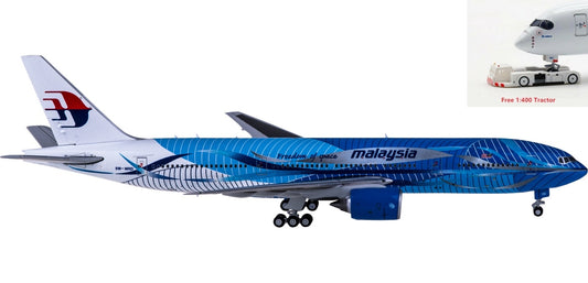 1:400 JC Wings XX4485 Malaysia Airlines Boeing 777-200ER 9M-MRD Aircraft Model+Free Tractor