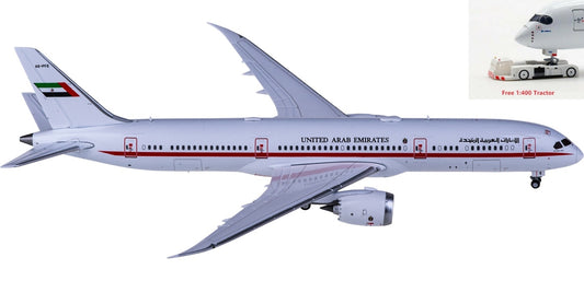 1:400 JC Wings LH4244 Abu Dhabi Amiri Flight Boeing 787-9 Dreamliner A6-PFE+Free Tractor