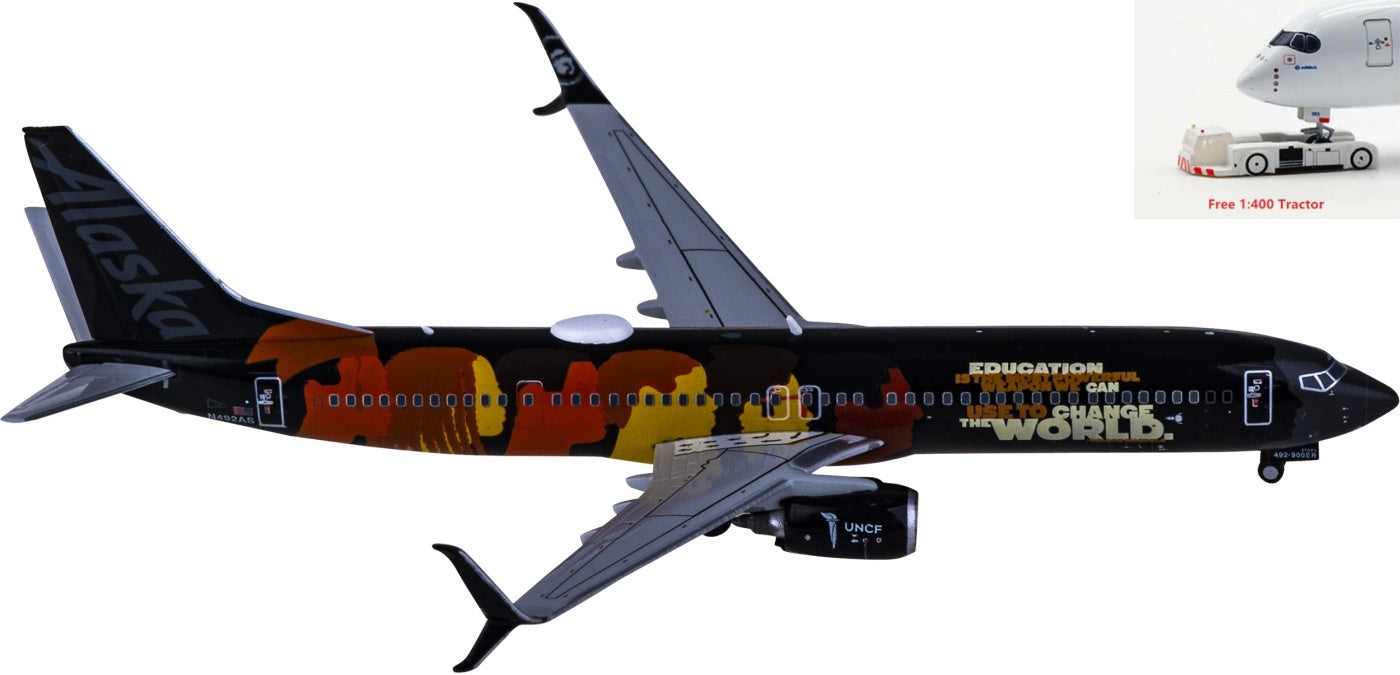 1:400 Geminijets GJASA2026 Alaska Airlines Boeing 737-900ER N492AS Our Commitment+Free Tractor