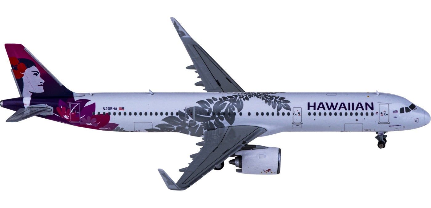 1:400 Geminijets 1GJHAL2011 Hawaiian Airlines Airbus A321neo N205HA+Free Tractor