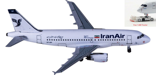 1:400 AeroClassics AC411020 Iran Air Airbus A319 EP-IEP Aircraft Model+Free Tractor