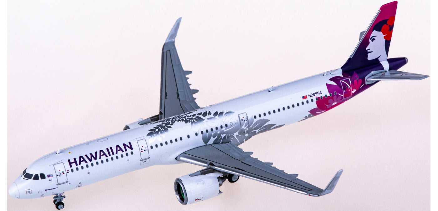 1:400 Geminijets 1GJHAL2011 Hawaiian Airlines Airbus A321neo N205HA+Free Tractor