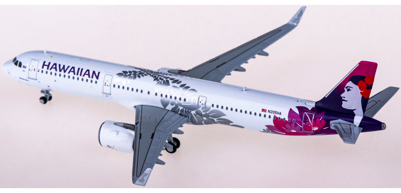 1:400 Geminijets 1GJHAL2011 Hawaiian Airlines Airbus A321neo N205HA+Free Tractor