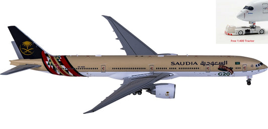 1:400 JC Wings XX4463 Saudia Boeing 777-300ER HZ-AK42+Free Tractor