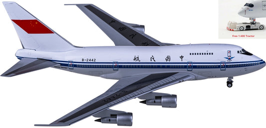 1:400 NG Models NG07018 CAAC Boeing 747SP B-2442+Free Tractor